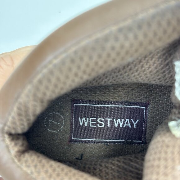 VTG Westway Red Suede Hiking Boots Mountaineer Style Womens 7 Gorpcore Cabincore - Picture 9 of 10